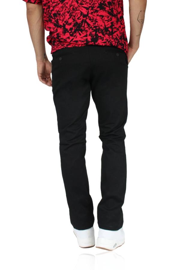 Pantalón Slim Fit Negro De Vestir Algodón Stretch Para Caballero